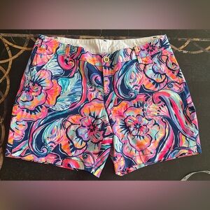 Lilly Pulitzer Jayne Shorts, Size 12, Boho Bateau Nauti Navy, 7” Inseam
